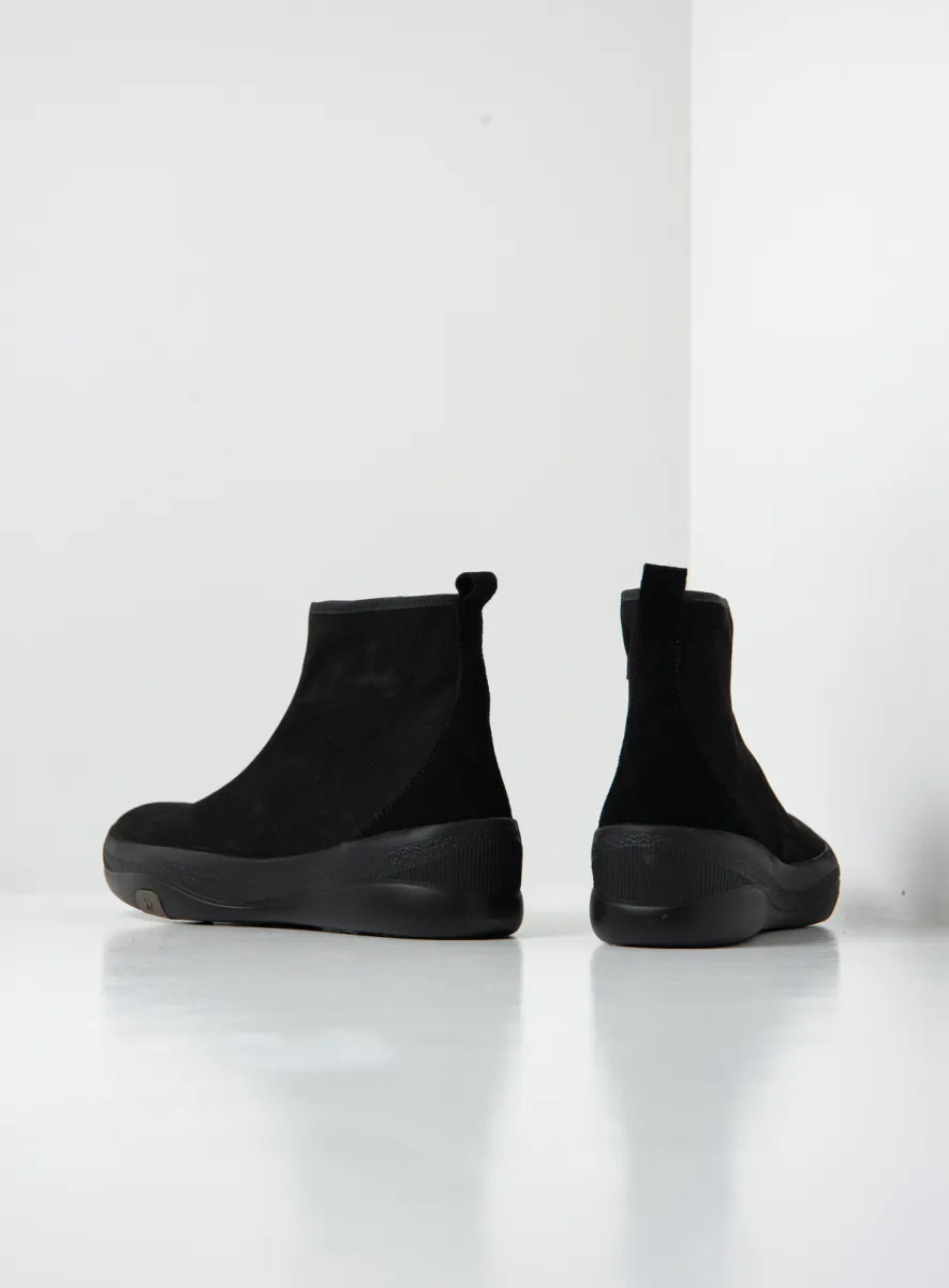 Wolky Pulse - Nubukleder schwarz Stiefeletten für damen