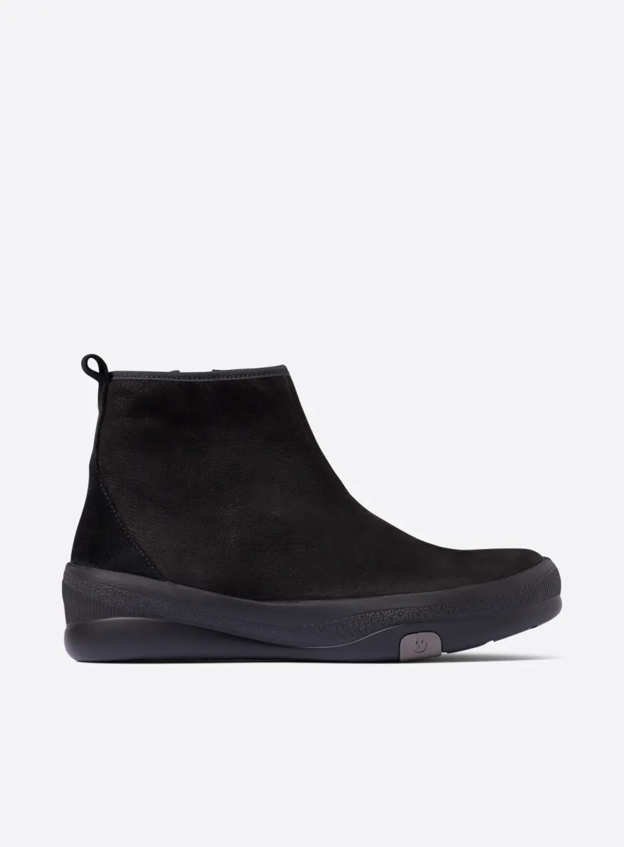 Wolky Pulse - Nubukleder schwarz Stiefeletten für damen