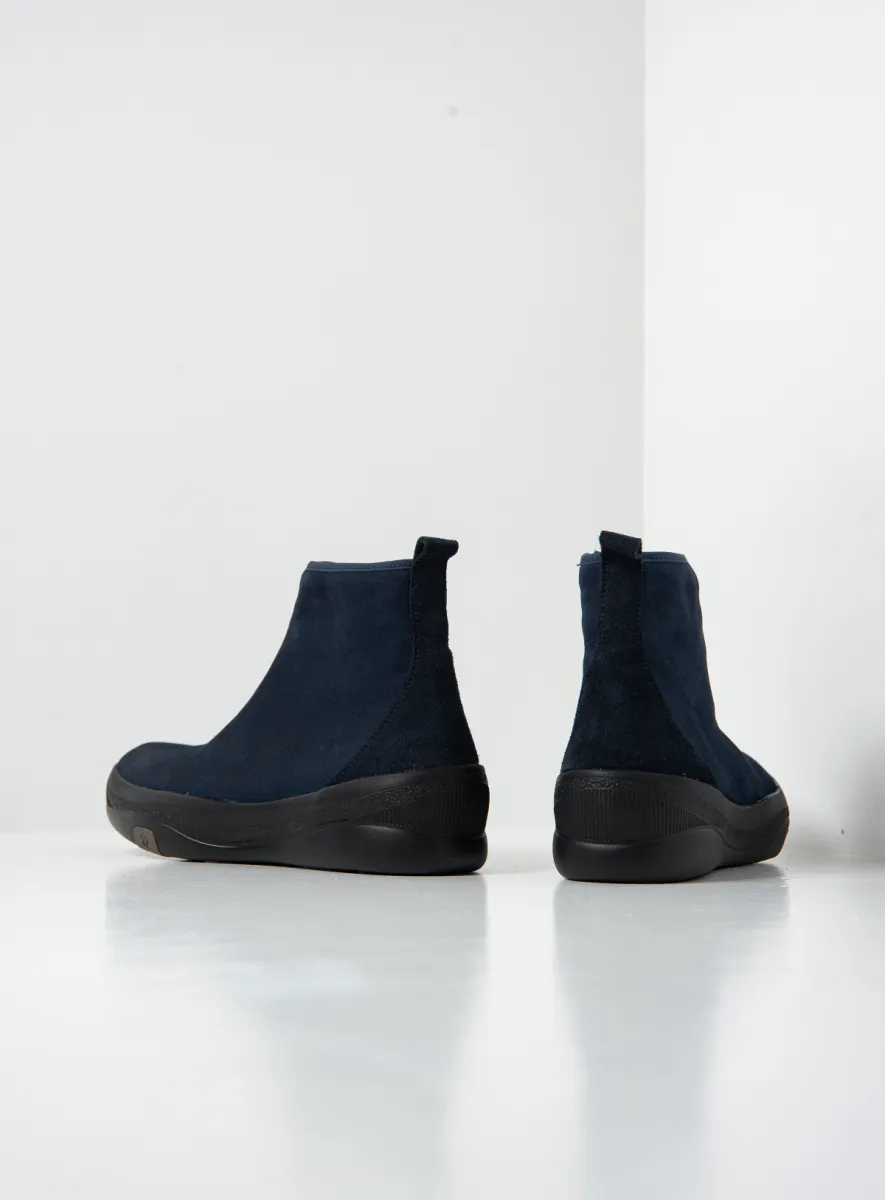 Wolky Stiefeletten 05500 Pulse 14800 Nubukleder blau