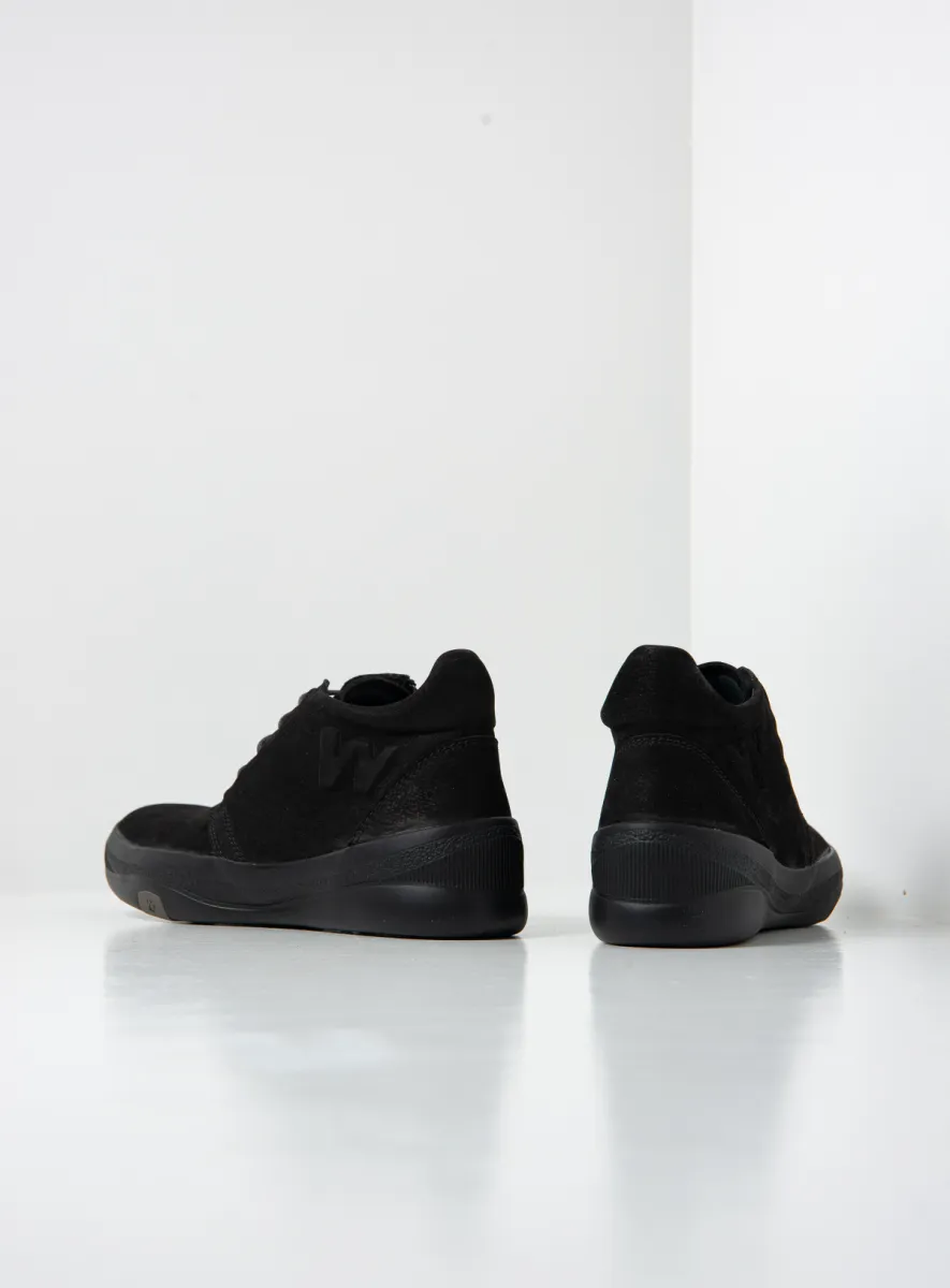 Wolky Fuse - Nubukleder schwarz Schnürschuhe für damen