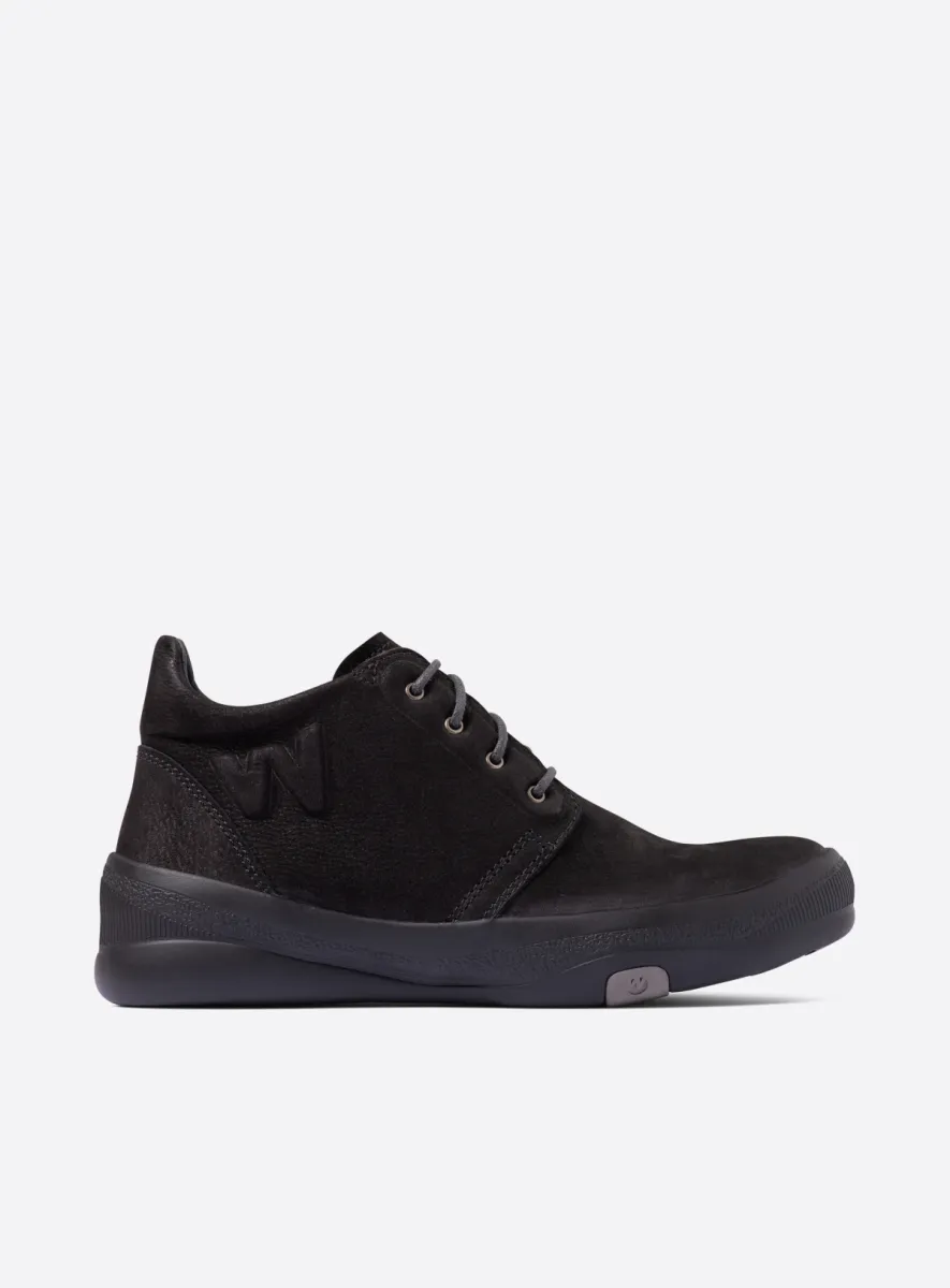Wolky Fuse - Nubukleder schwarz Schnürschuhe für damen