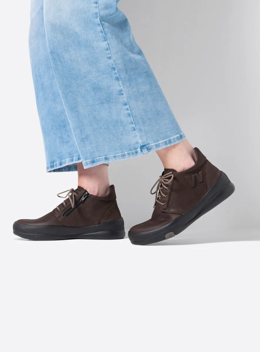 Wolky Fuse - Nubukleder braun Schnürschuhe für damen