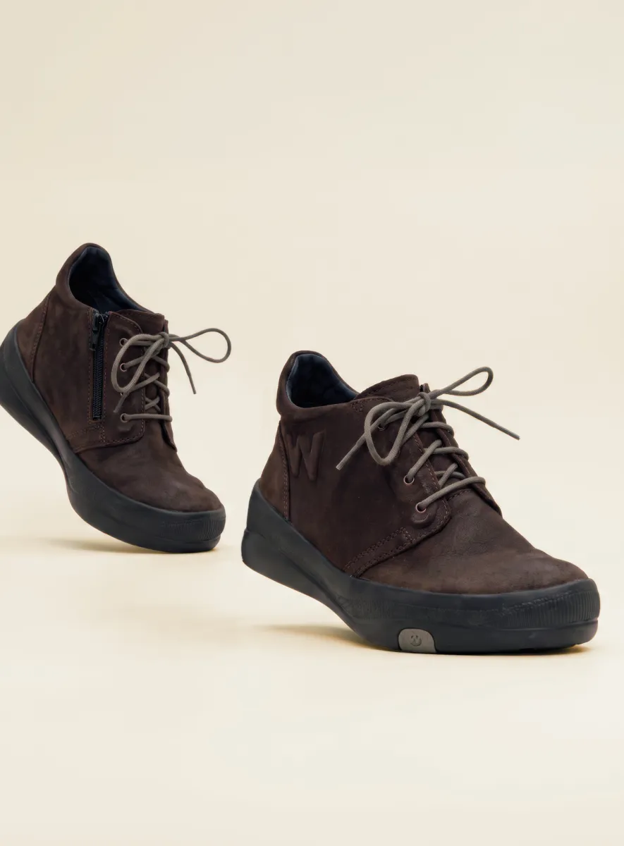 Wolky Fuse - Nubukleder braun Schnürschuhe für damen