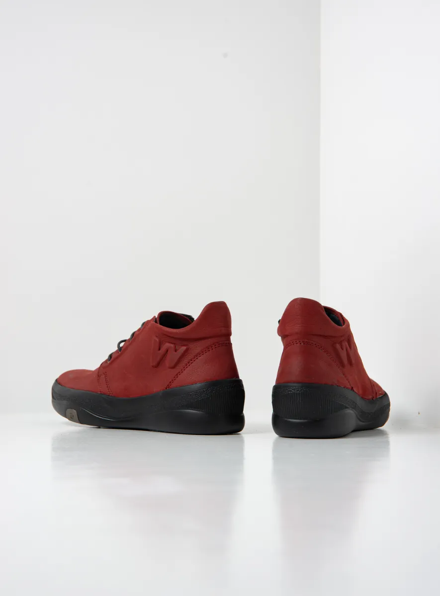 Wolky Fuse - Nubukleder bordeauxrot Schnürschuhe für damen