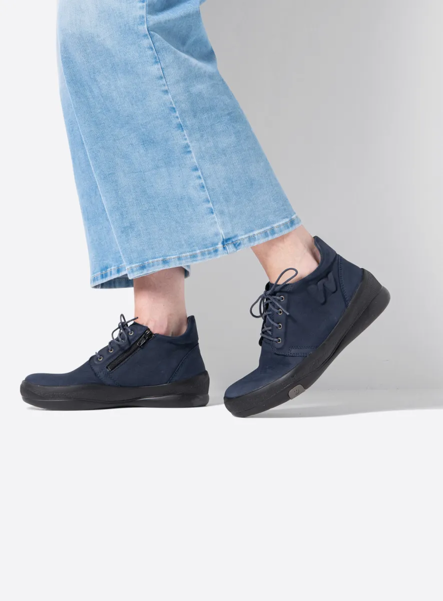 Wolky Fuse - Nubukleder blau Schnürschuhe für damen