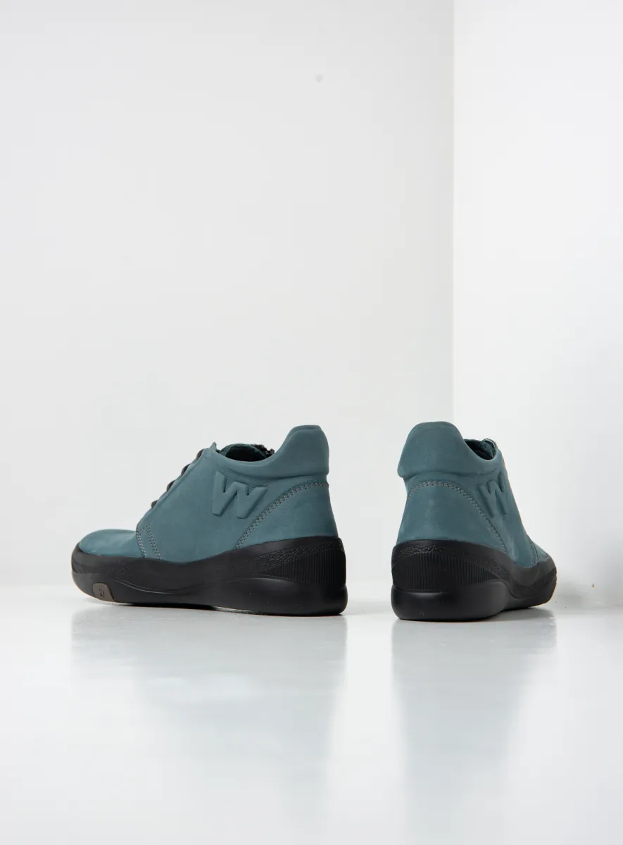 Wolky Fuse - Nubukleder blaugrau Schnürschuhe für damen