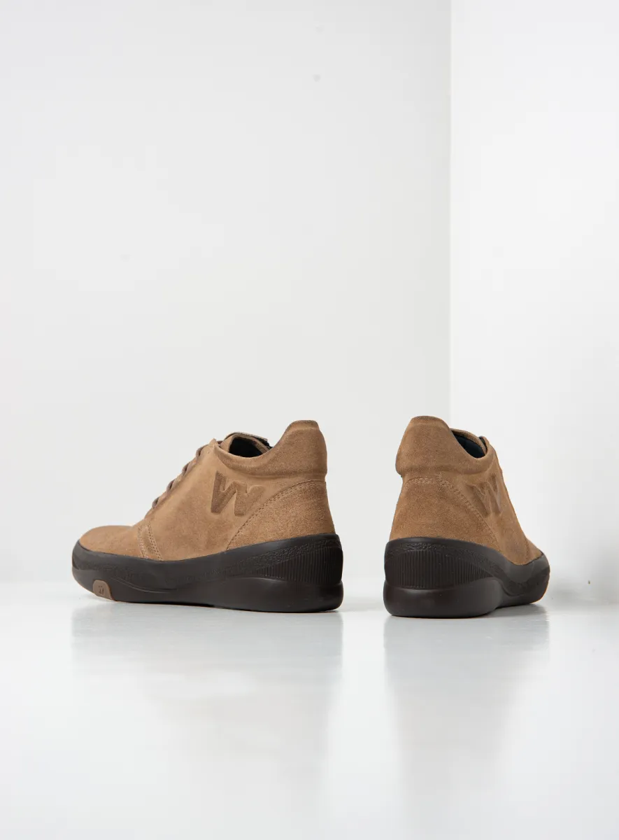 Wolky Fuse - Veloursleder beige Schnürschuhe für damen