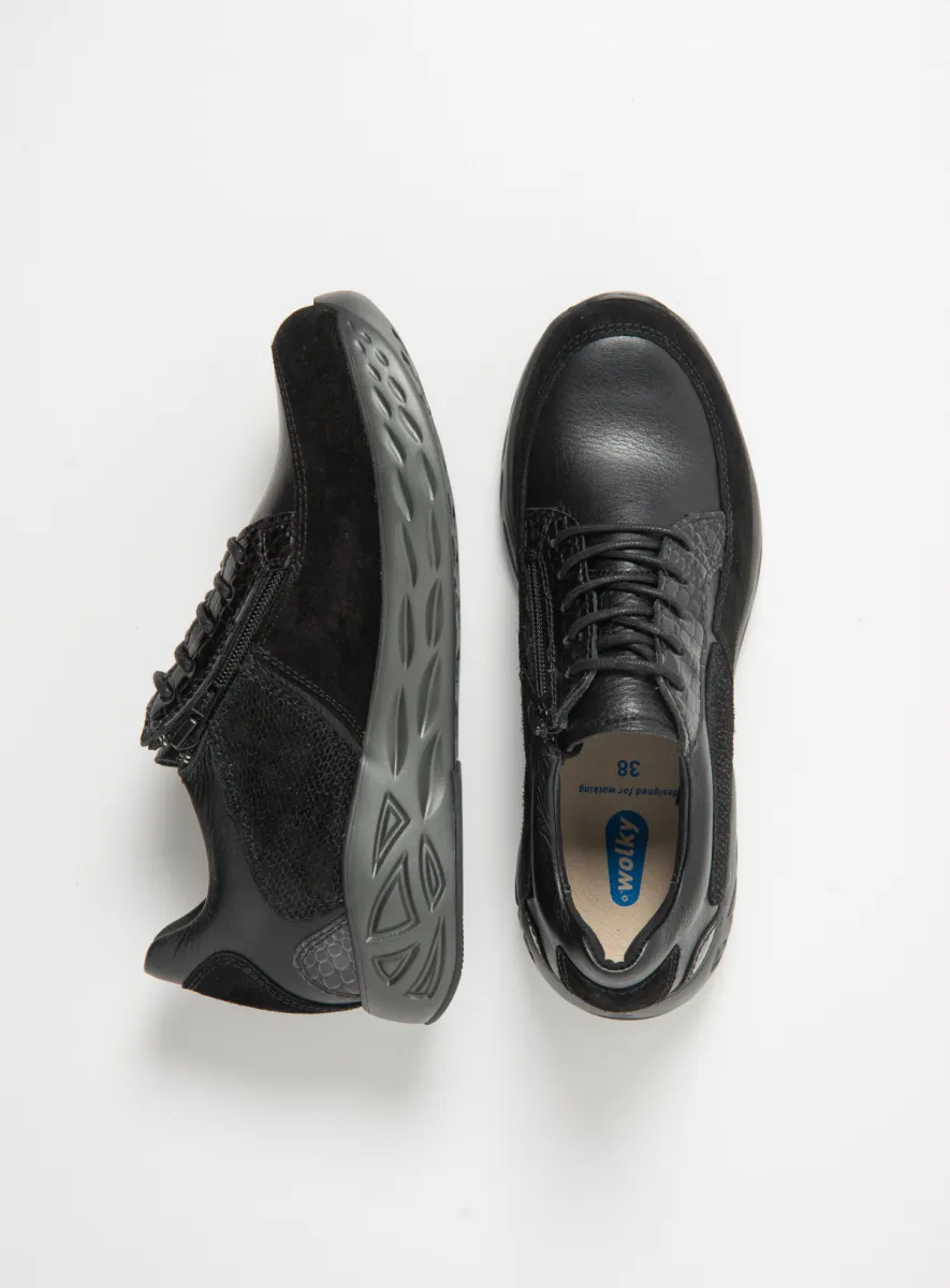 Wolky Sneakers 05700 Bounce 90001 Leder Kombi schwarz