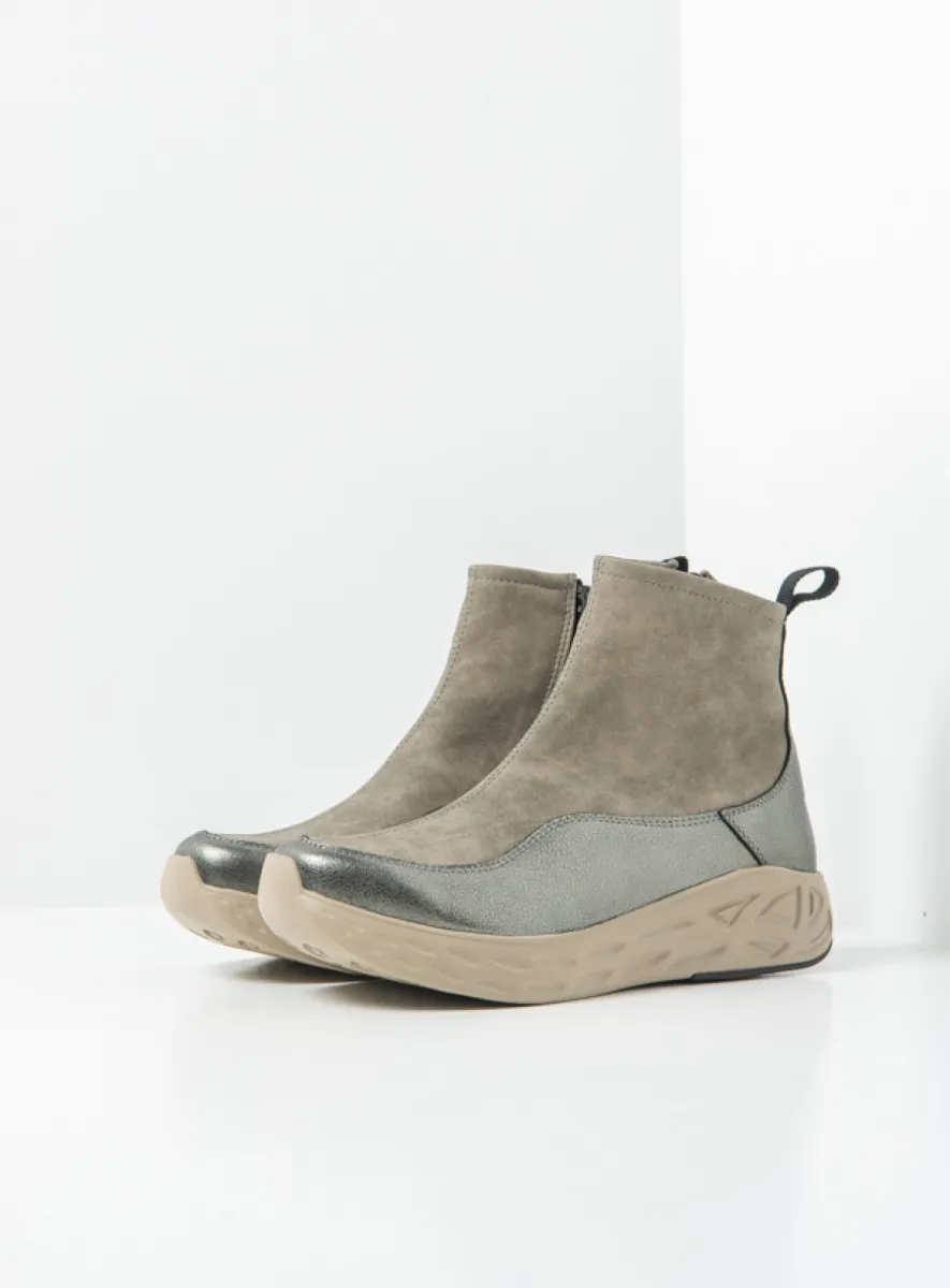 Wolky Rebound S2F - Leder Stretch metallic quecksilbergrau Atmungsaktive Schuhe für damen