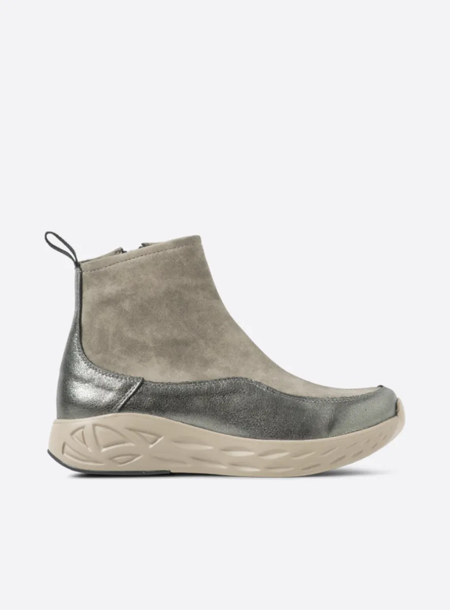 Wolky Rebound S2F - Leder Stretch metallic quecksilbergrau Atmungsaktive Schuhe für damen