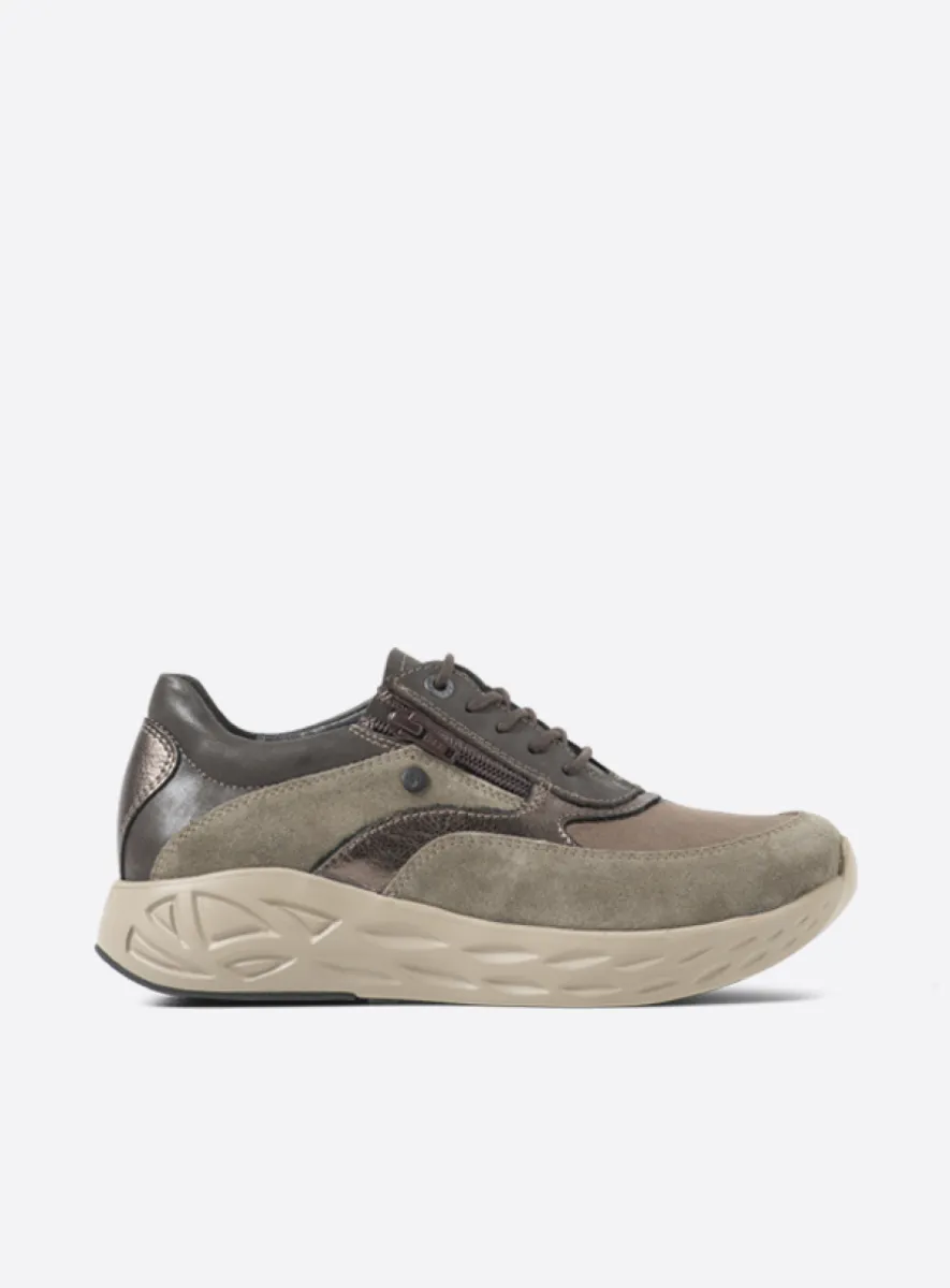 Wolky Sneakers 05703 Vitality S2F 90203 Leder Kombi Stretch taupe