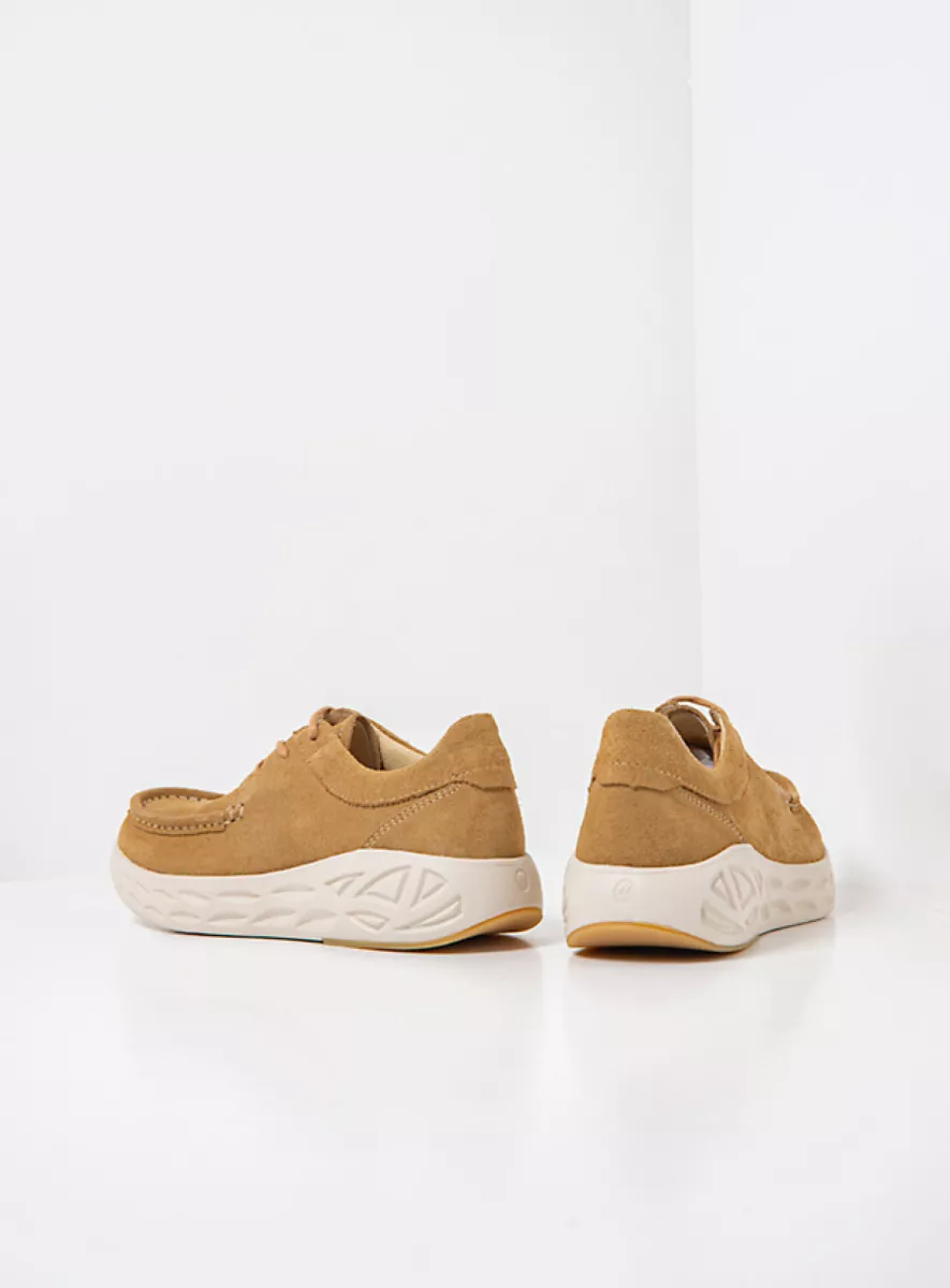 Wolky Niedrige schnürschuhe 05707 Pro Moc 40390 Veloursleder beige