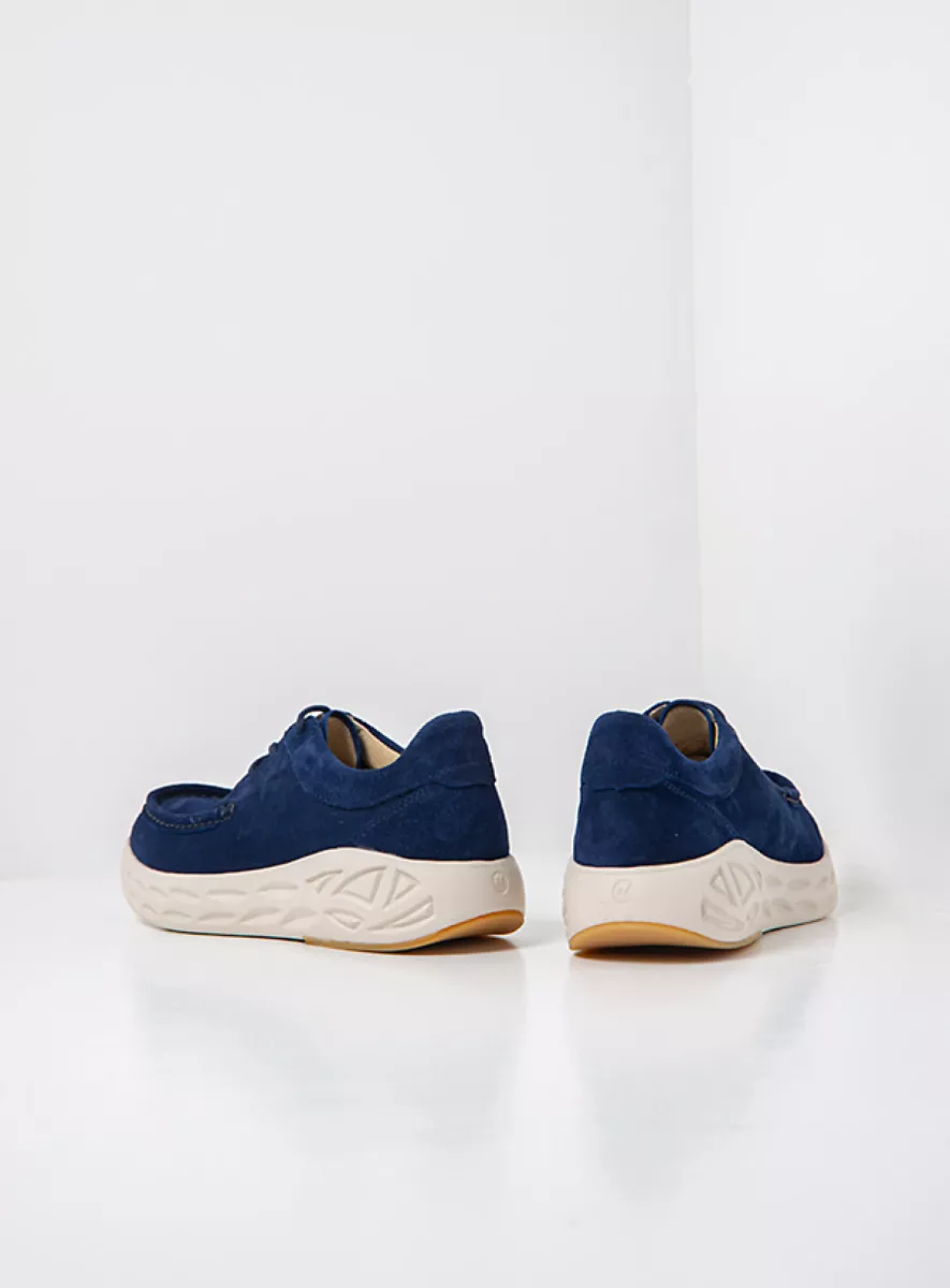 Wolky Niedrige schnürschuhe 05707 Pro Moc 40820 Veloursleder denimblau