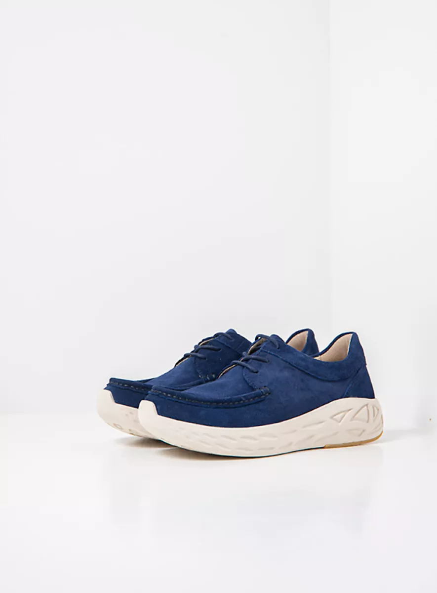 Wolky Niedrige schnürschuhe 05707 Pro Moc 40820 Veloursleder denimblau