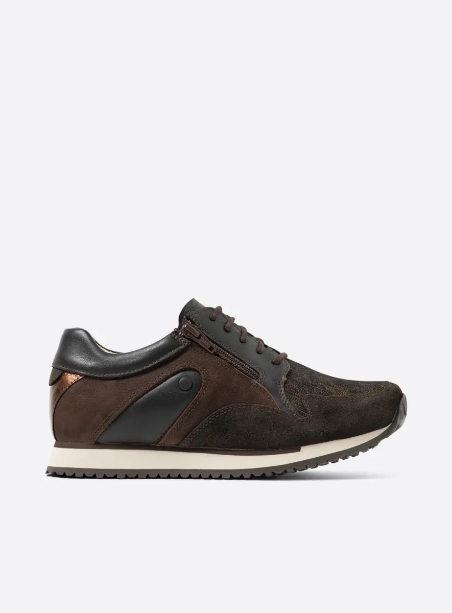 Wolky e-Go S2F - Leder Kombi Stretch braun Atmungsaktive Schuhe für damen