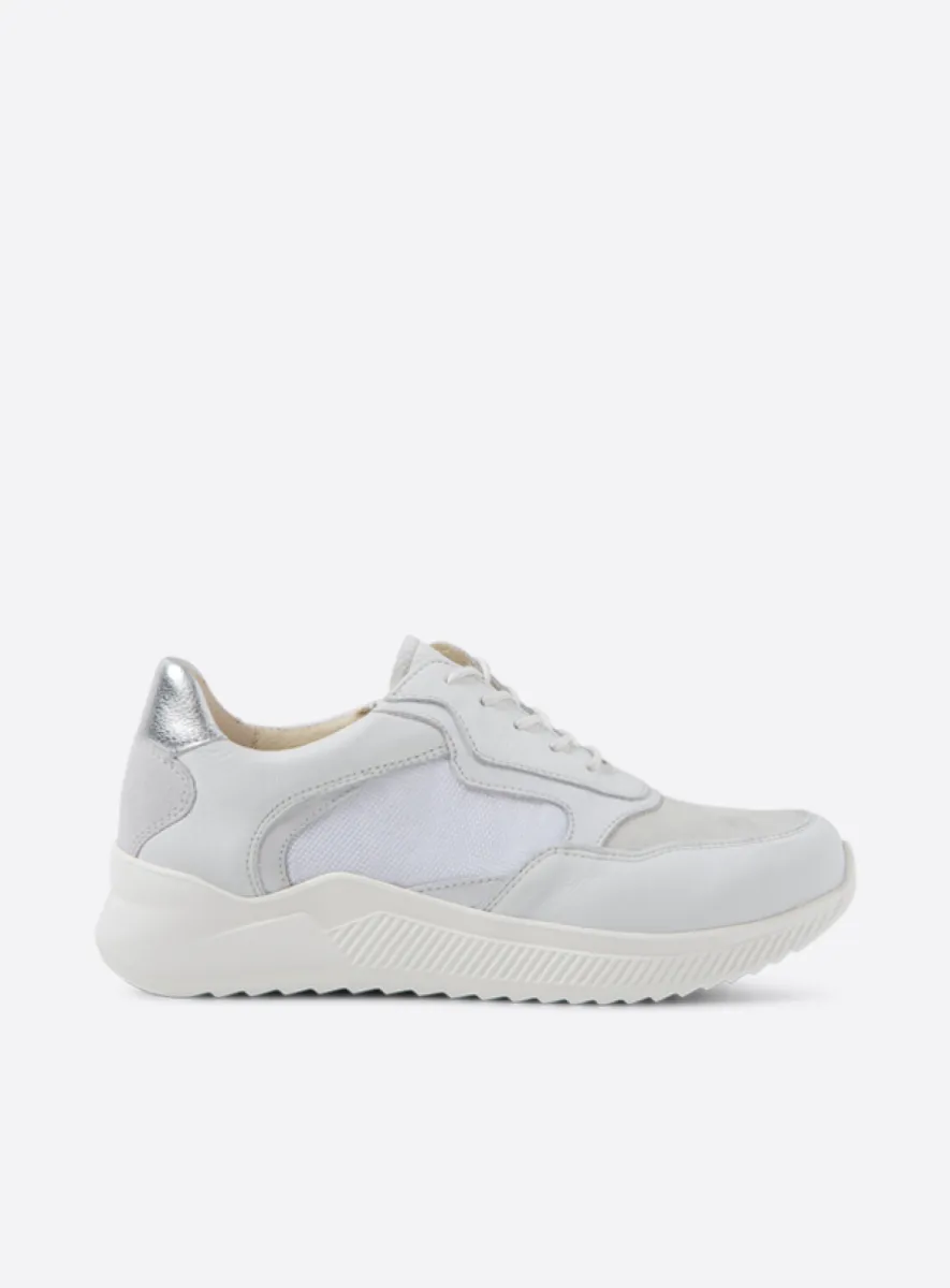 Wolky e-Way S2F - Leder Kombi Stretch weiß Atmungsaktive Schuhe für damen
