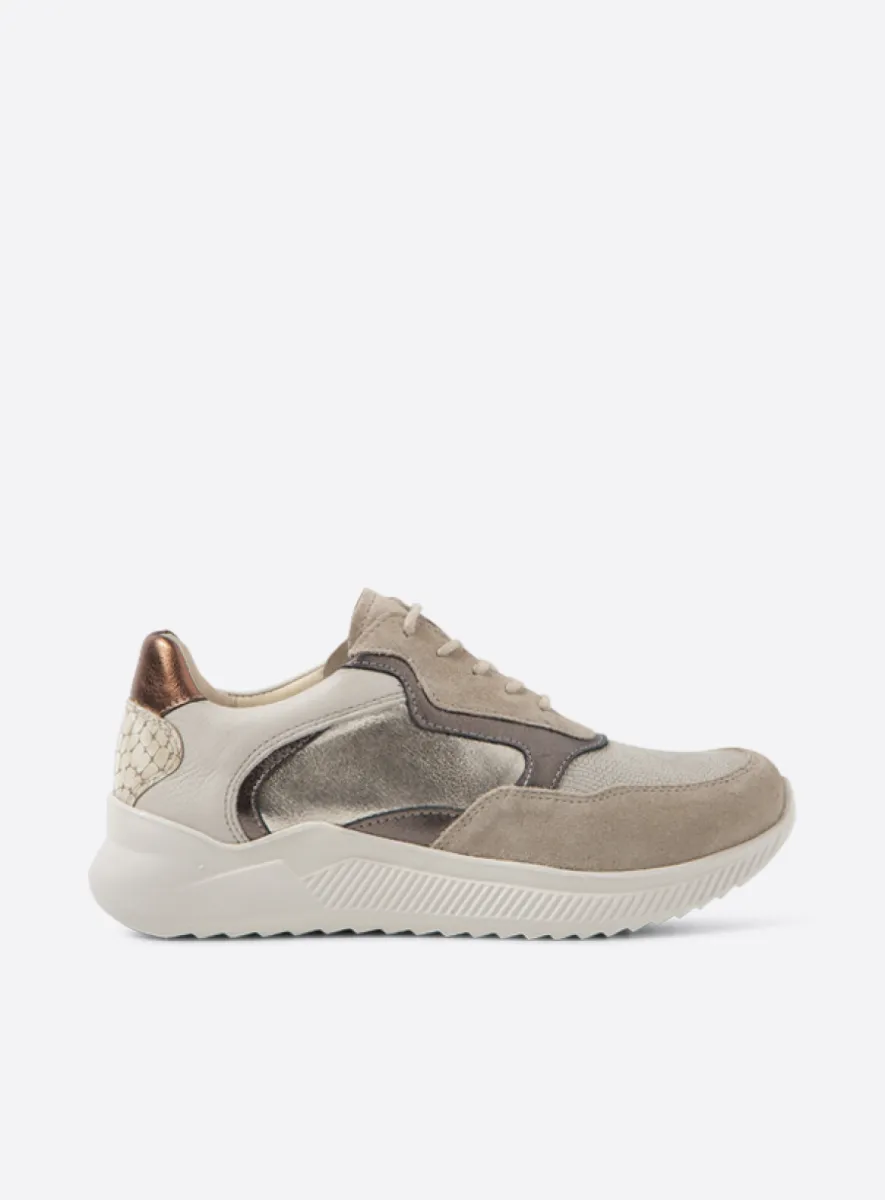 Wolky e-Way S2F - Leder Kombi Stretch safari Atmungsaktive Schuhe für damen