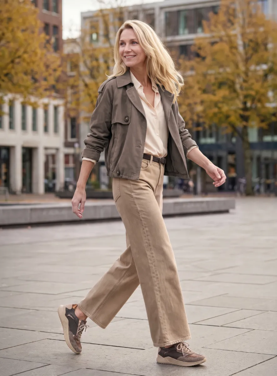 Wolky e-Way S2F - Leder Kombi Stretch bronze Atmungsaktive Schuhe für damen