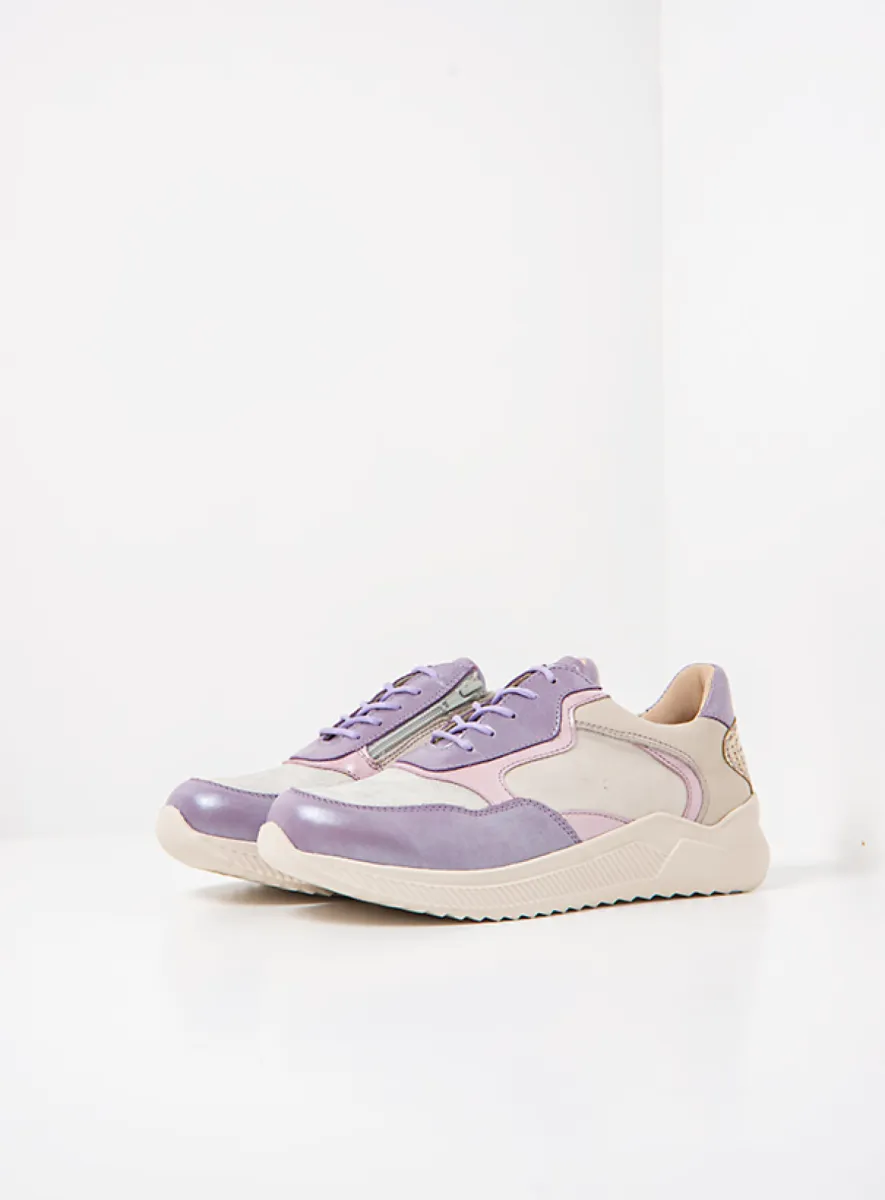 Wolky e-Way S2F - Leder Kombi Stretch violett Atmungsaktive Schuhe für damen