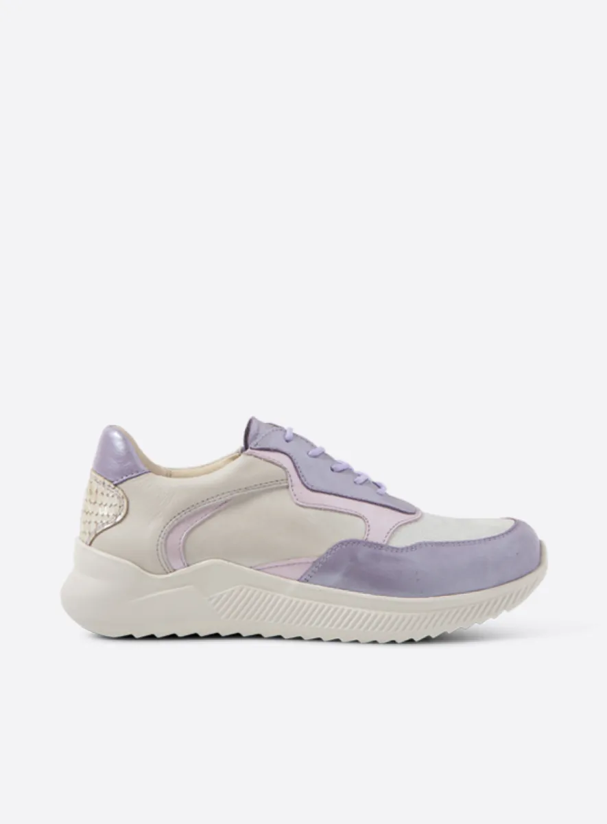 Wolky e-Way S2F - Leder Kombi Stretch violett Atmungsaktive Schuhe für damen