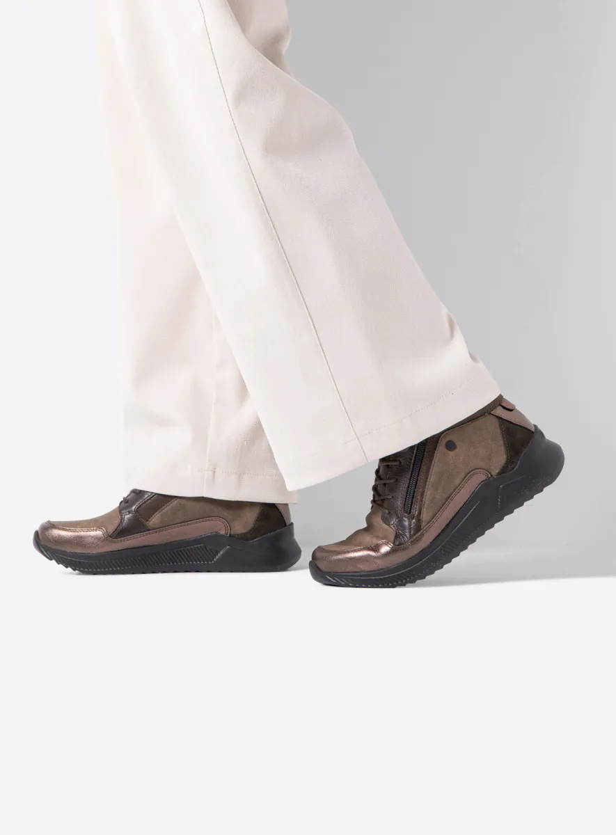 Wolky Sneakers 05826 e-Push S2F 90300 Leder Kombi Stretch braun