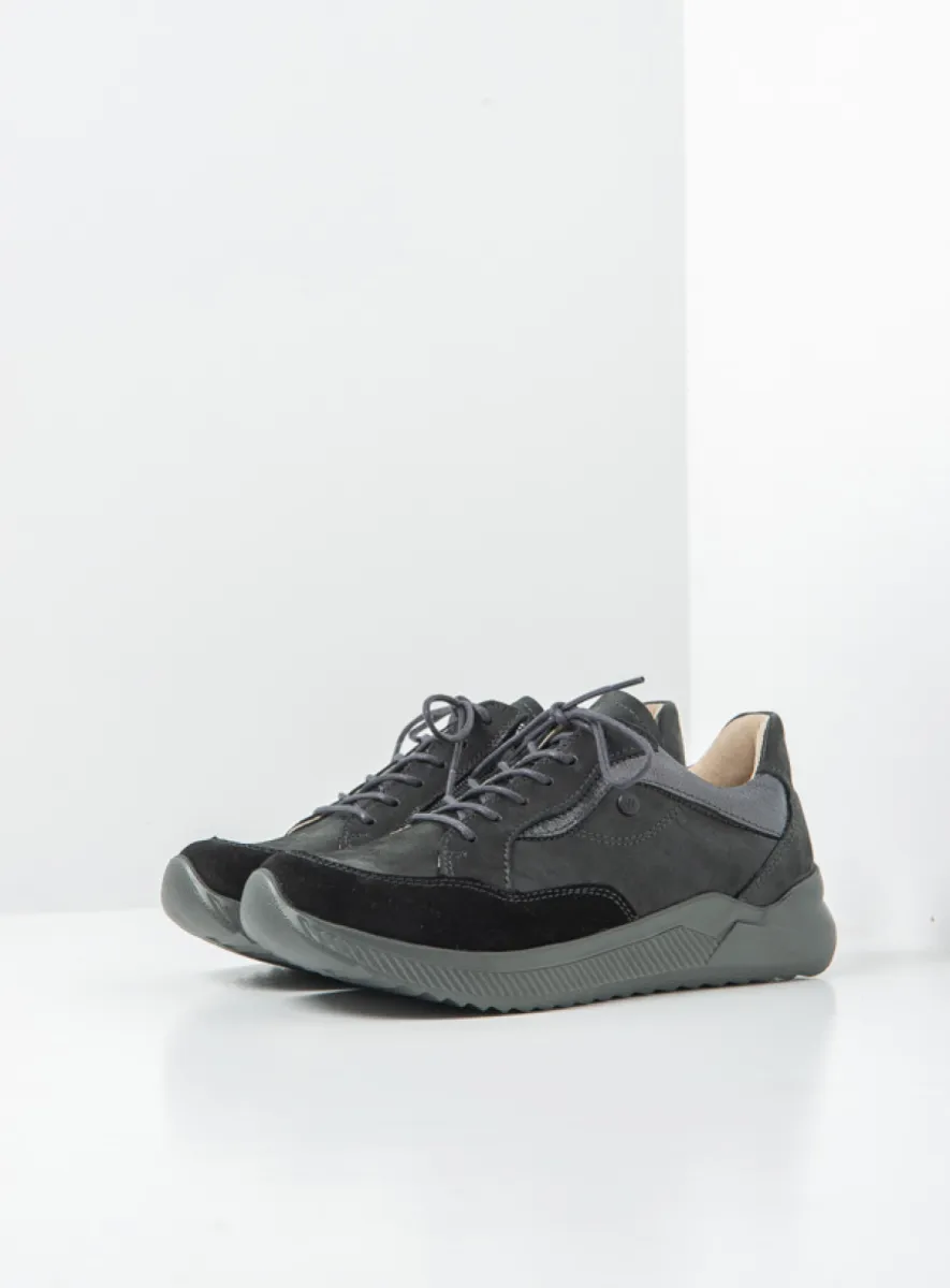 Wolky e-Move - Leder Kombi schwarz Atmungsaktive Schuhe für damen