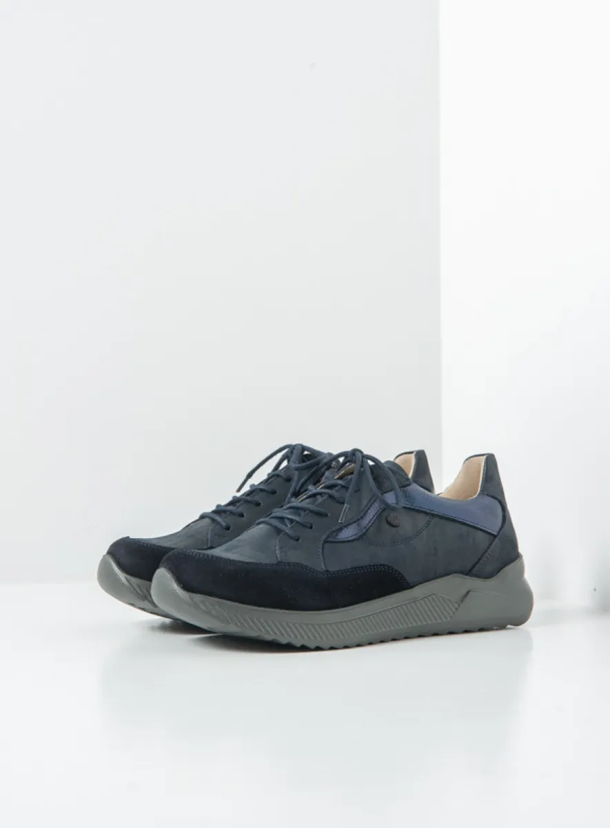 Wolky e-Move - Leder Kombi marineblau Atmungsaktive Schuhe für damen