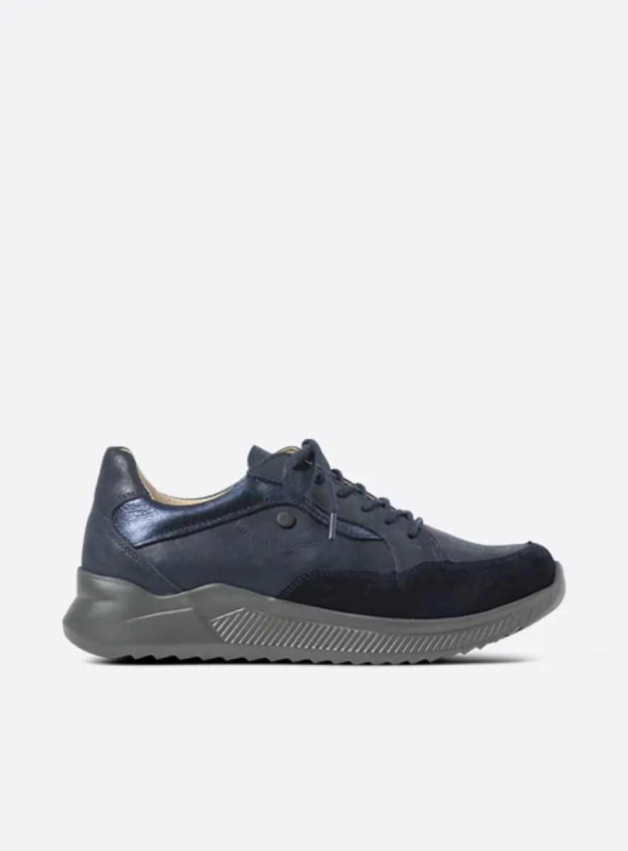 Wolky e-Move - Leder Kombi marineblau Atmungsaktive Schuhe für damen