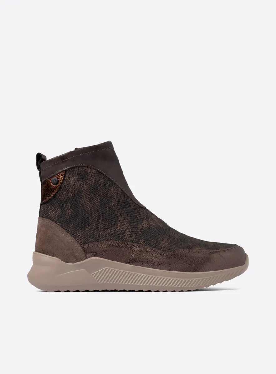 Wolky e-Stride S2F - Effekt-Leder bronze Stiefeletten für damen