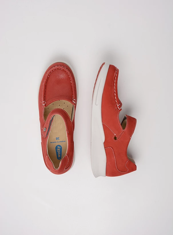 wolky extra komfort 05902 two 10570 red summer stretch nubuck top