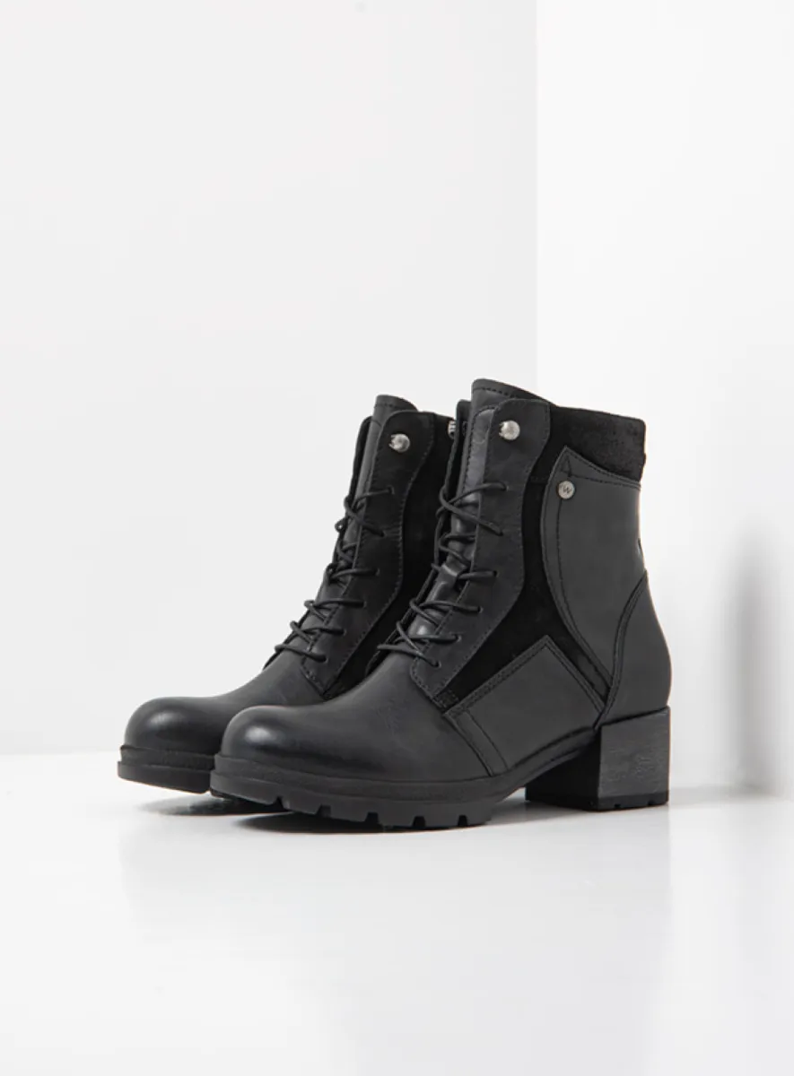 Wolky Schnürstiefeletten 06100 Dayton 30000 Leder schwarz