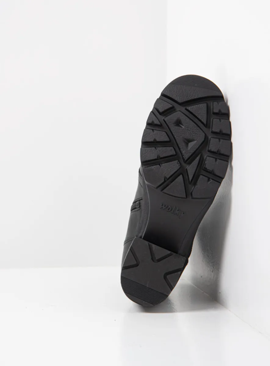 Wolky Schnürstiefeletten 06100 Dayton 30000 Leder schwarz