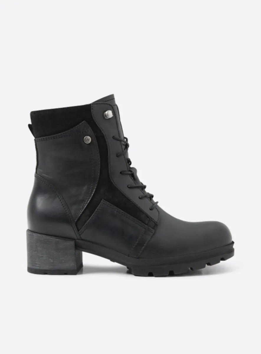 Wolky Schnürstiefeletten 06100 Dayton 30000 Leder schwarz