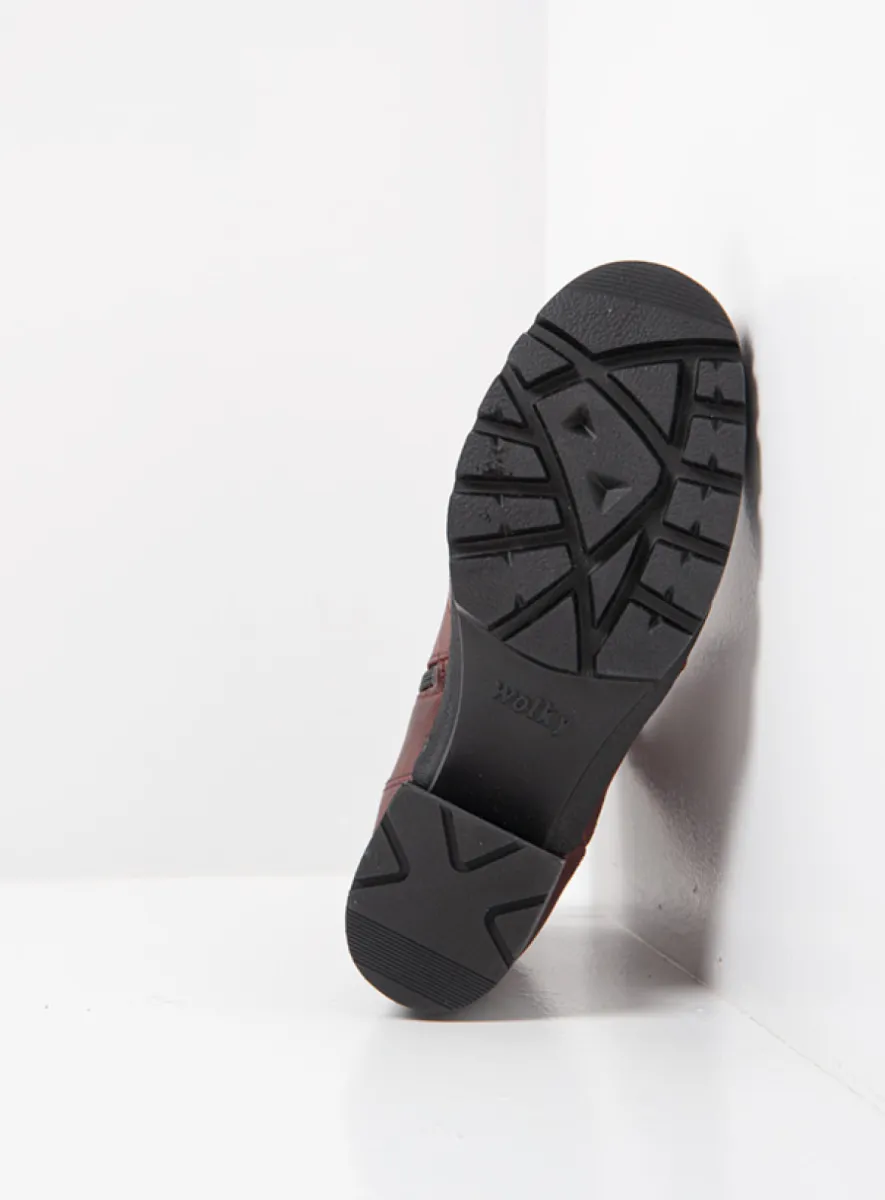 Wolky Schnürstiefeletten 06100 Dayton 30551 Leder bordeauxrot