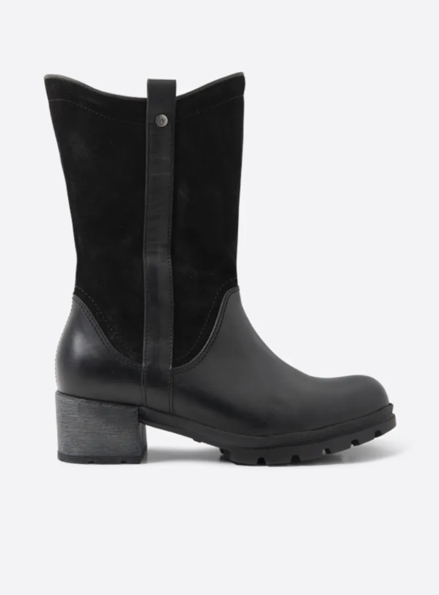 Wolky Boldwin - Leder schwarz Stiefel für damen
