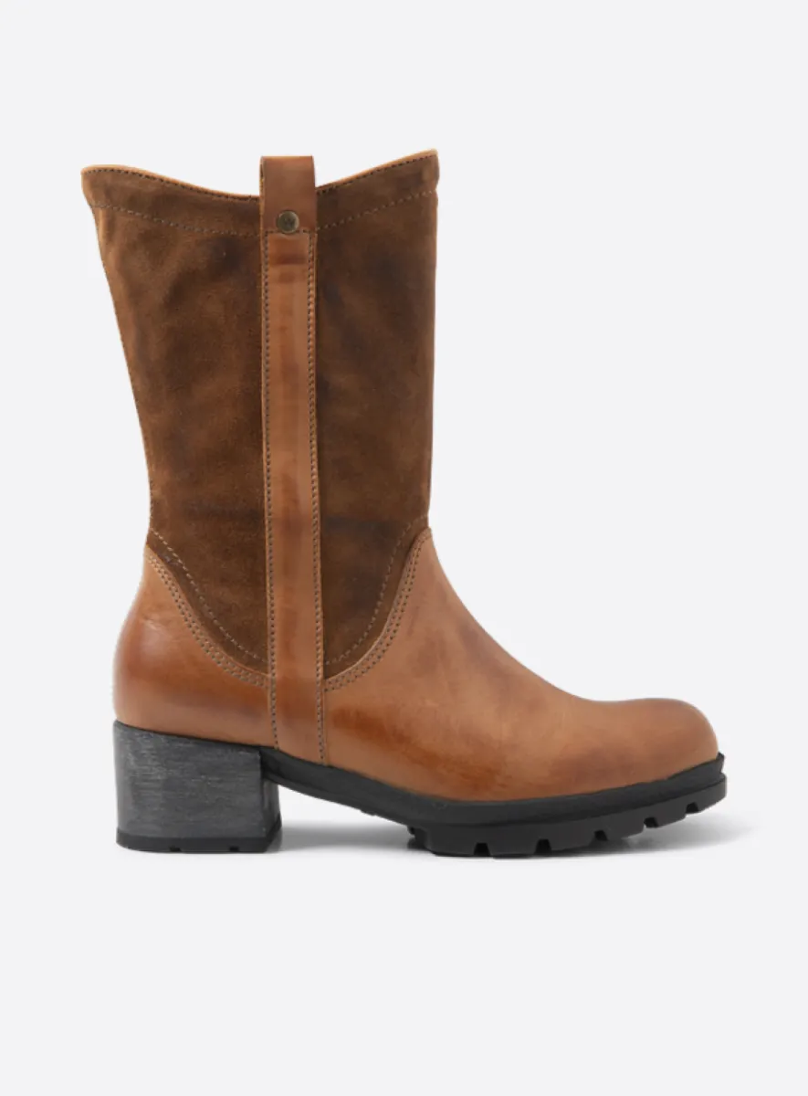 Wolky Boldwin - Leder cognac Stiefel für damen