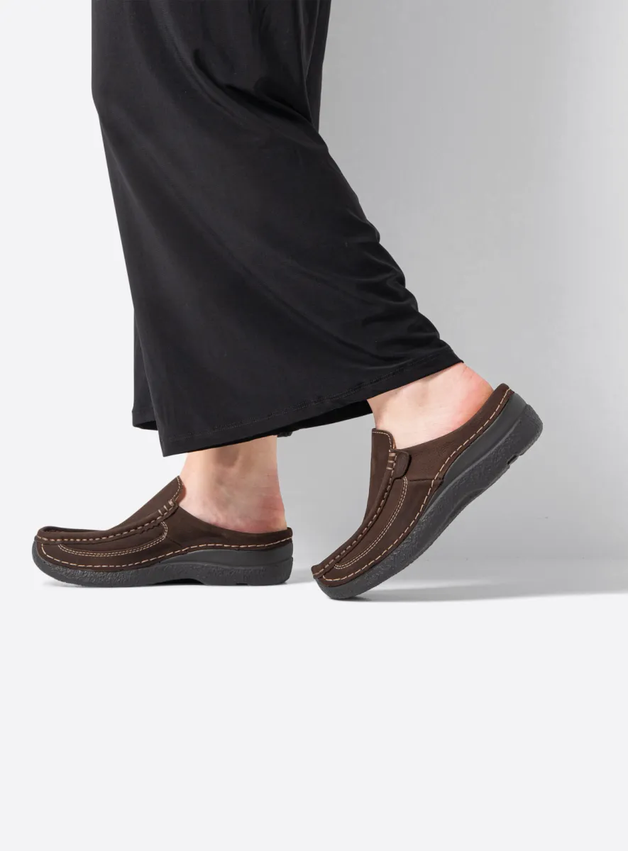 Wolky Clogs 06202 Roll Slide 13300 Nubukleder braun