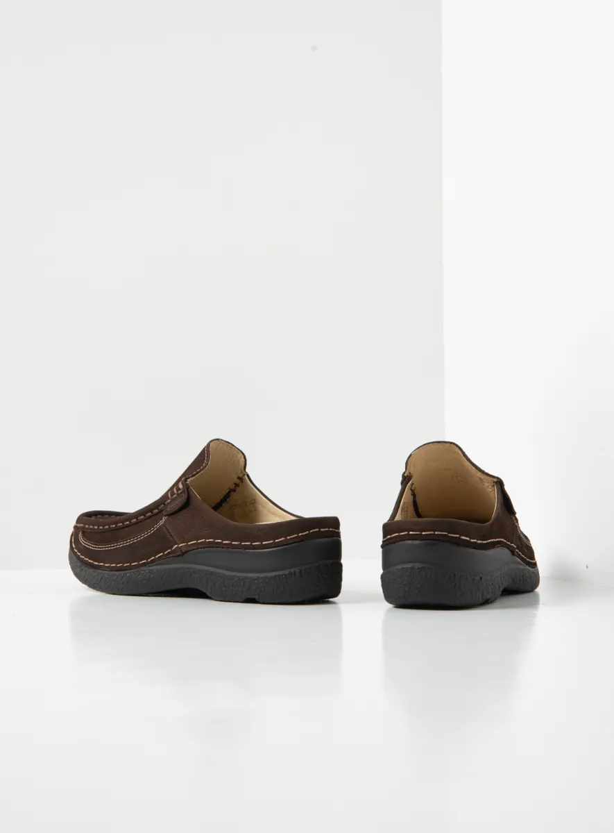 Wolky Clogs 06202 Roll Slide 13300 Nubukleder braun