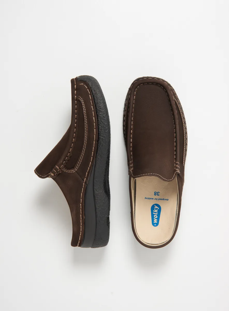 Wolky Clogs 06202 Roll Slide 13300 Nubukleder braun