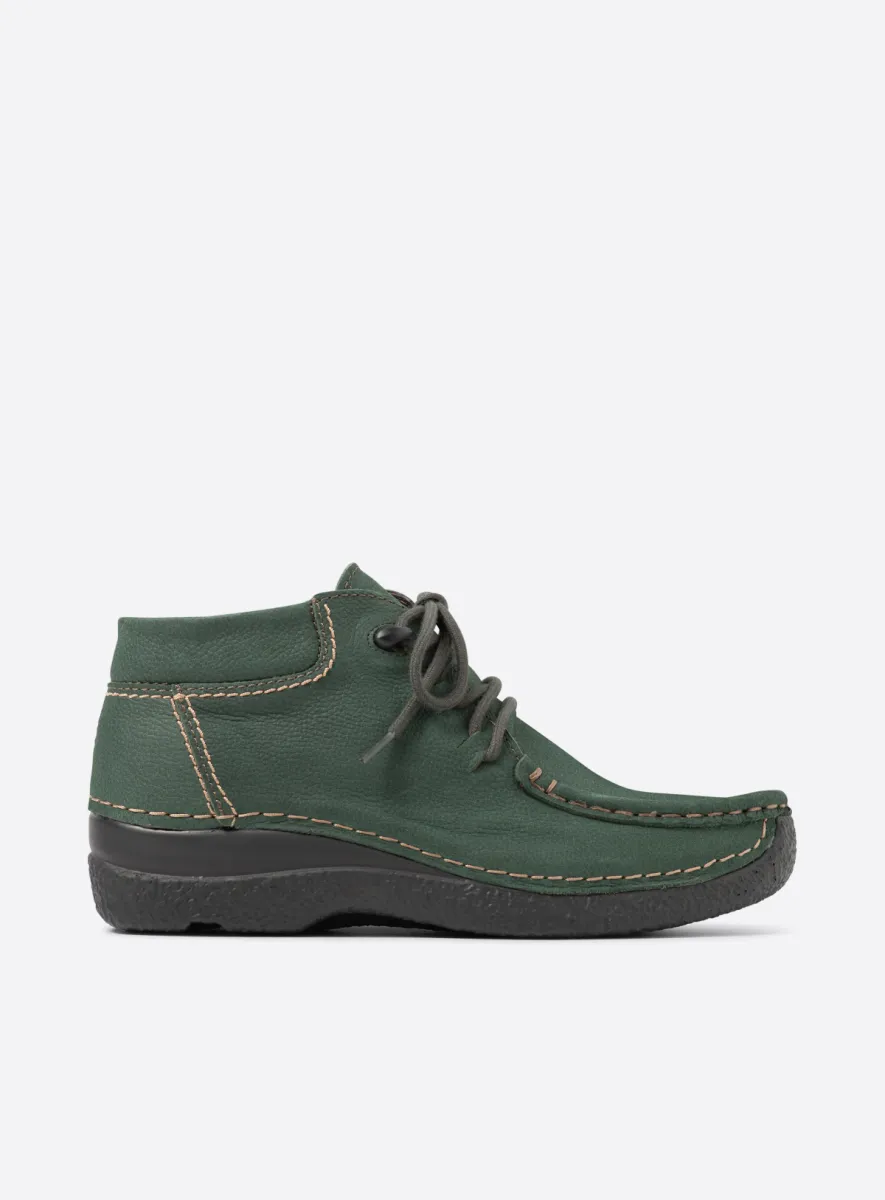 Wolky Seamy Moc - Nubukleder grün Atmungsaktive Schuhe für damen