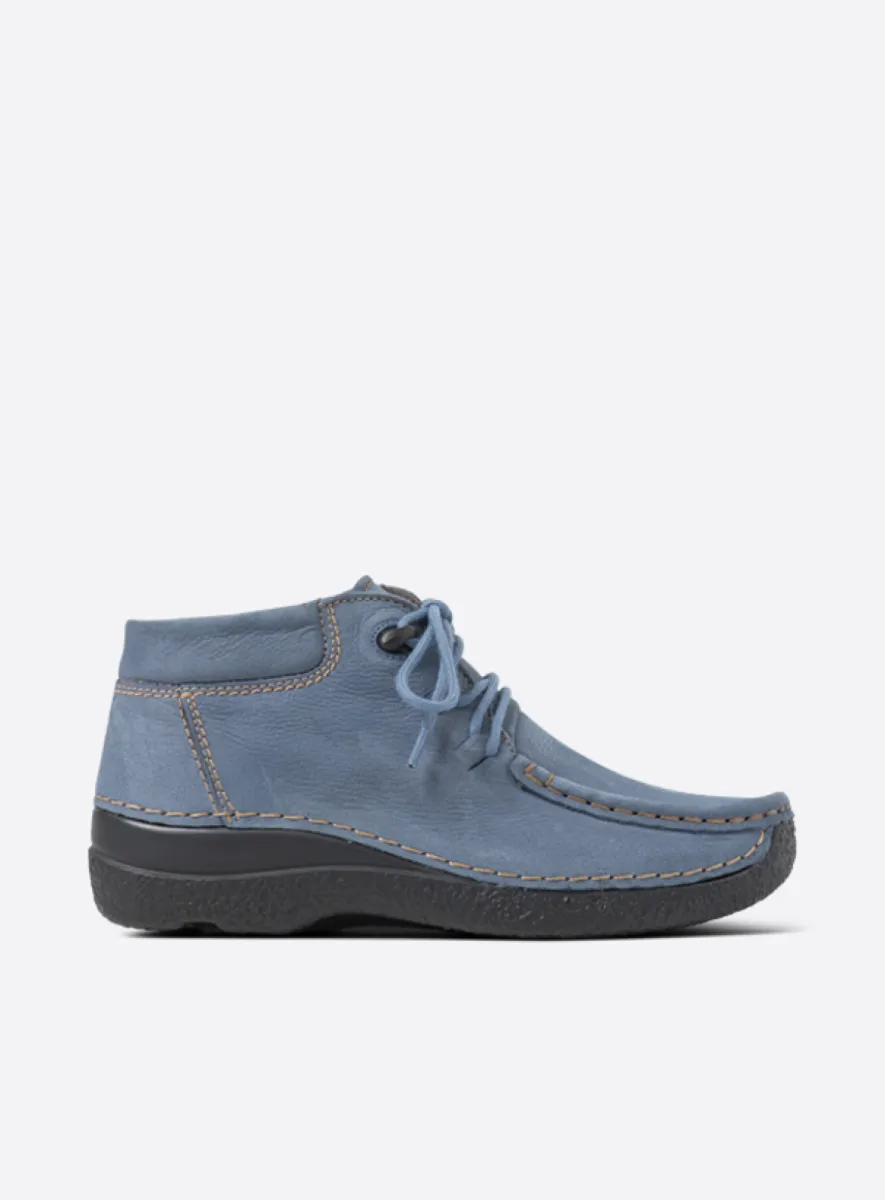 Wolky Seamy Moc - Nubukleder jeansblau Atmungsaktive Schuhe für damen