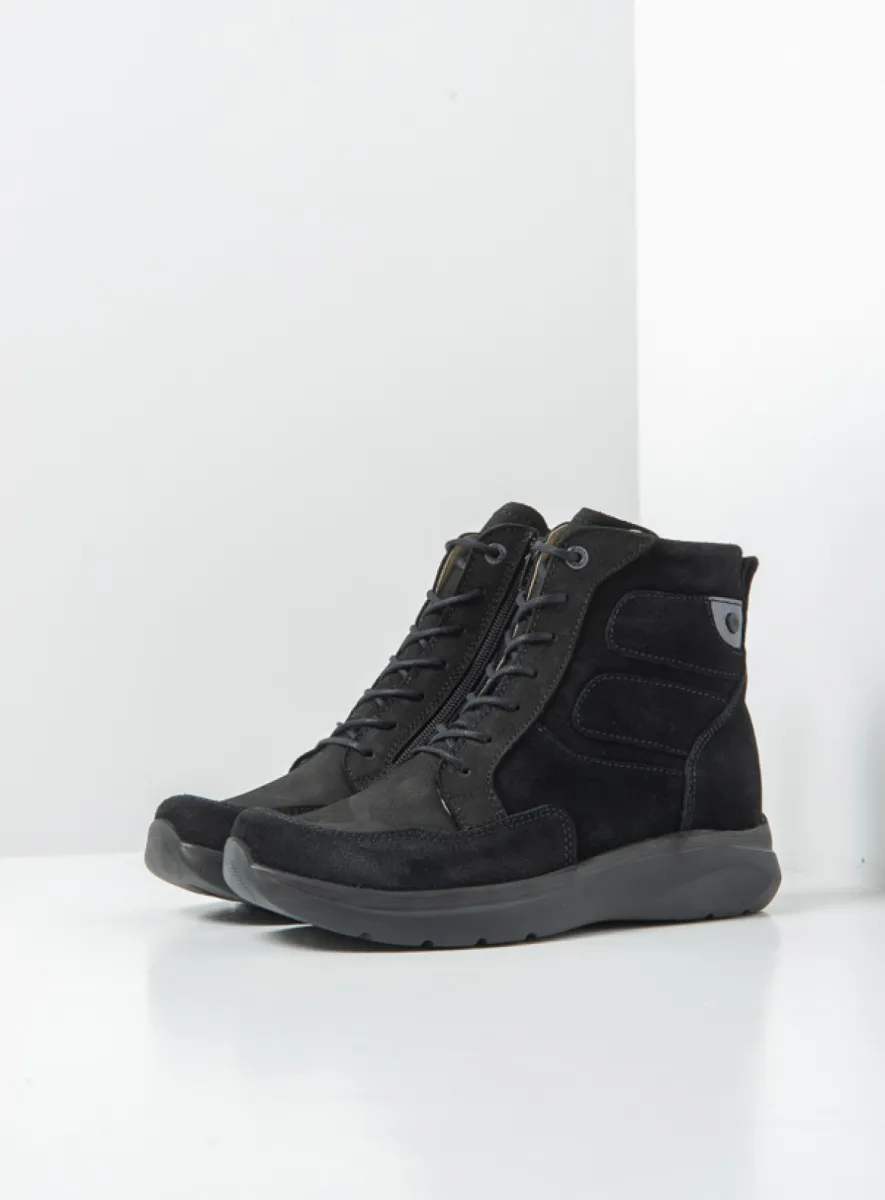 Wolky Slam - Nubukleder schwarz Atmungsaktive Schuhe für damen