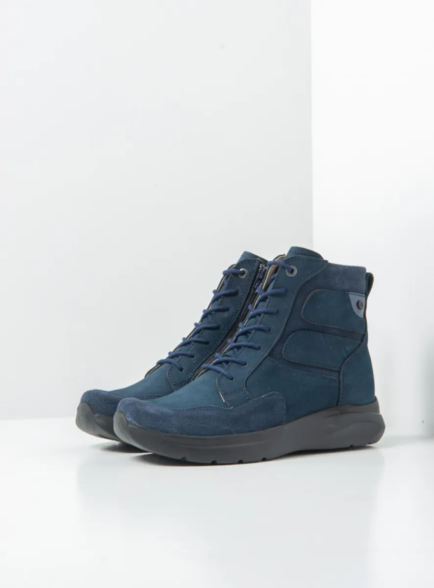 Wolky Slam - Nubukleder blauw Atmungsaktive Schuhe für damen