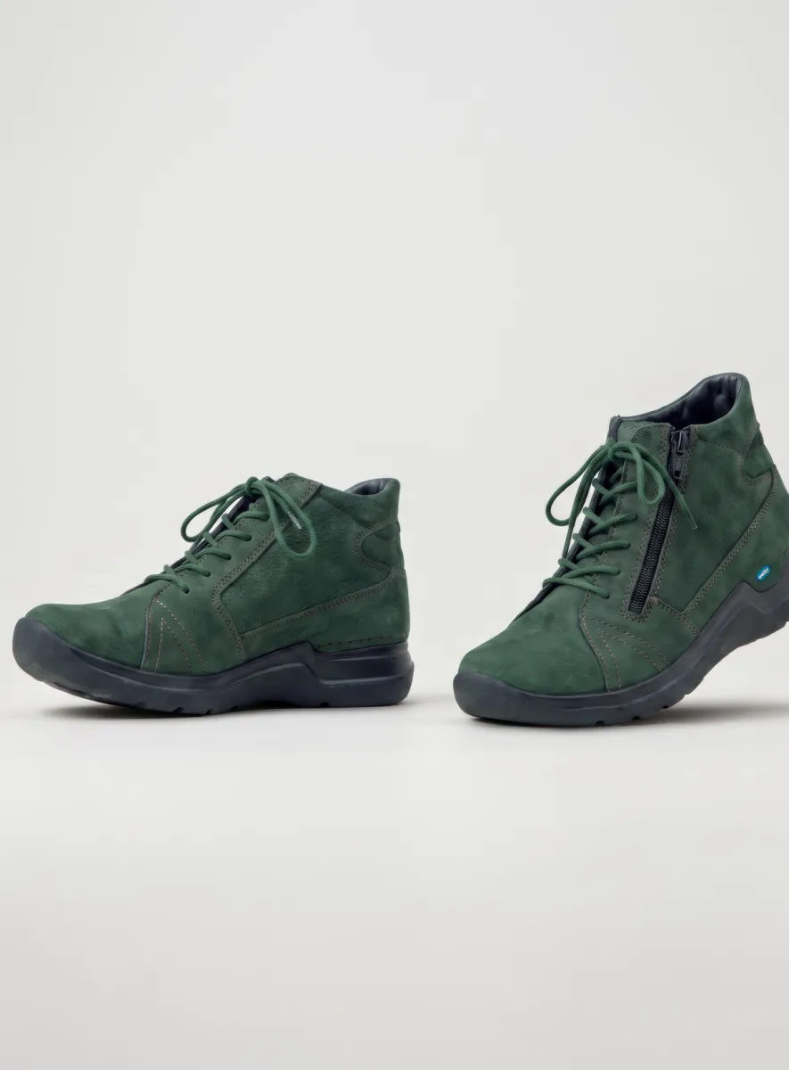 Wolky Why - Nubukleder grün Schnürschuhe für damen