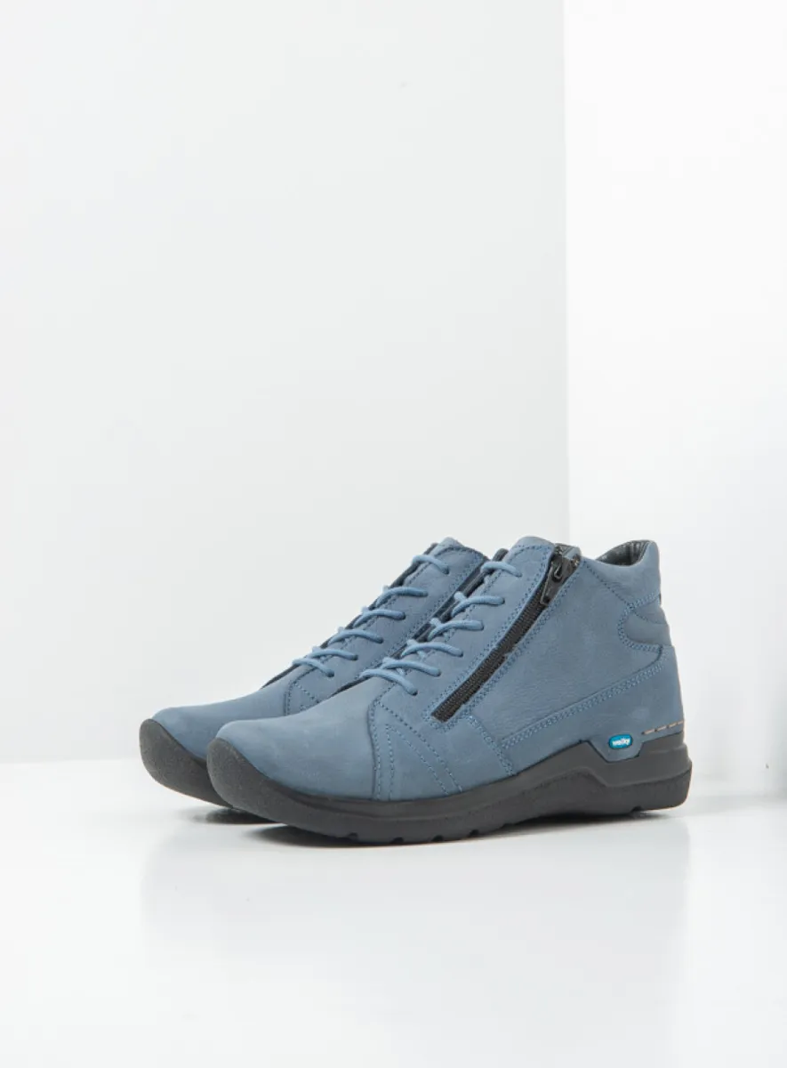 Wolky Why - Nubukleder jeansblau Atmungsaktive Schuhe für damen