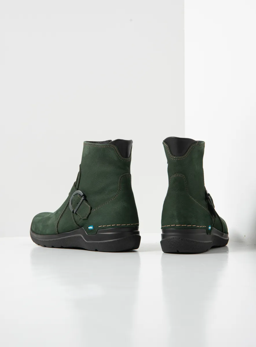 Wolky Okay - Nubukleder grün Ankle Boots für damen