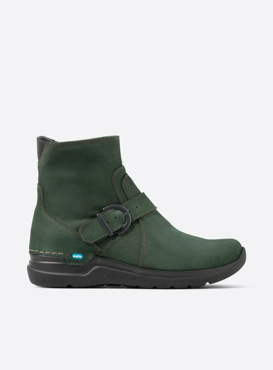 Wolky Okay - Nubukleder grün Ankle Boots für damen