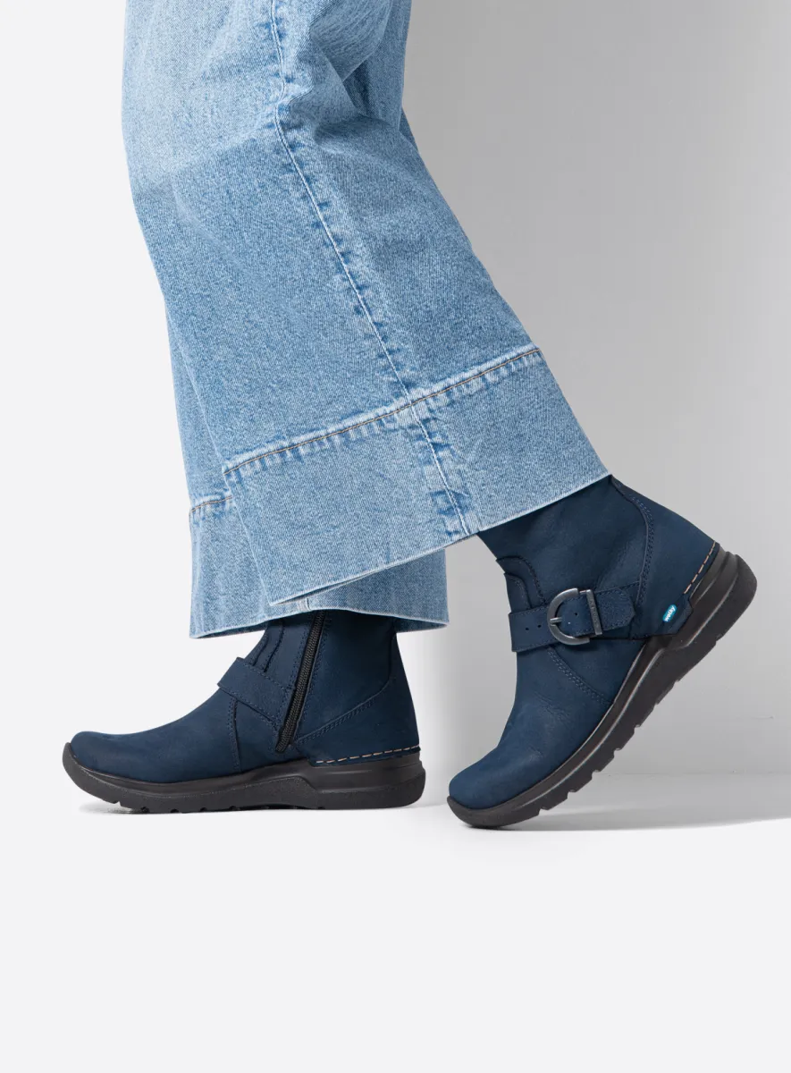 Wolky Ankle Boots 06611 Okay 11800 Nubukleder blau