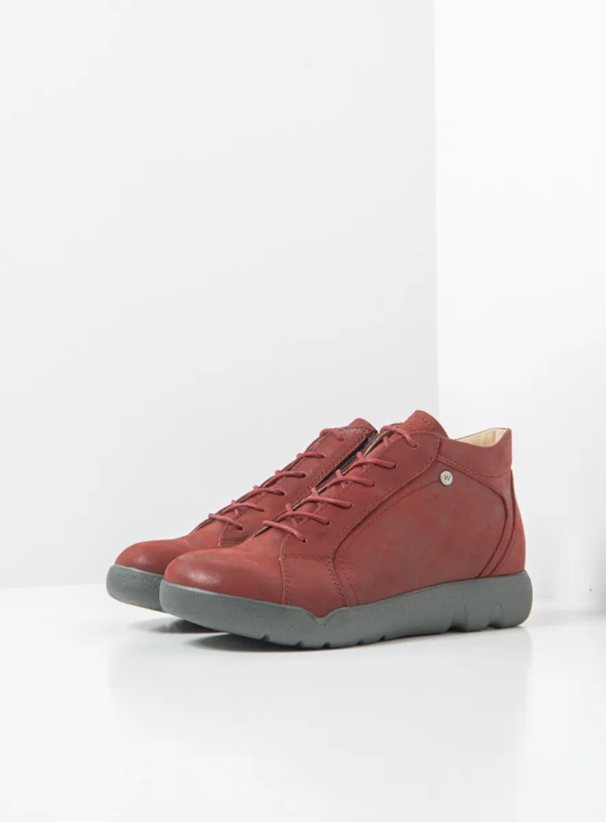 Wolky Lugana - Effekt-Leder kirschrot Atmungsaktive Schuhe für damen