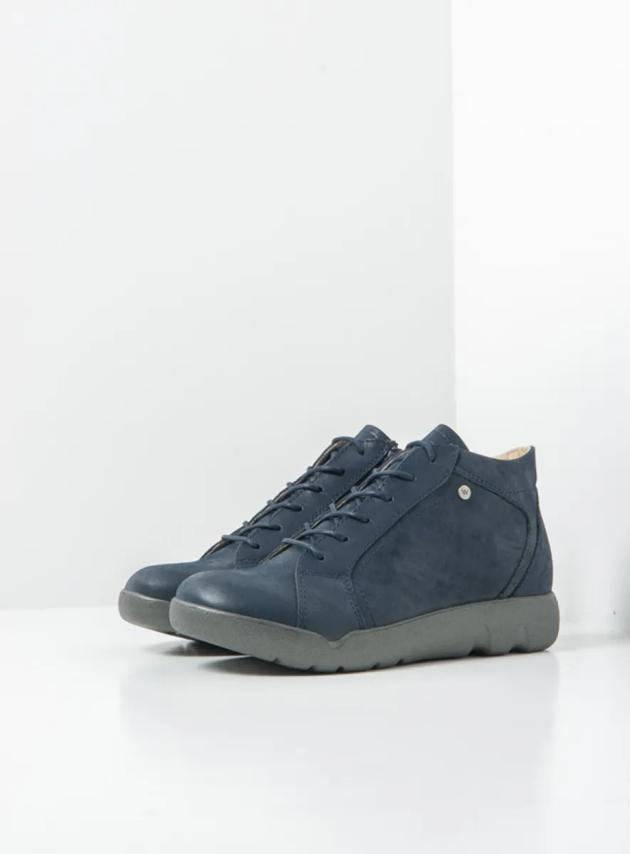 Wolky Lugana - Effekt-Leder blau Atmungsaktive Schuhe für damen